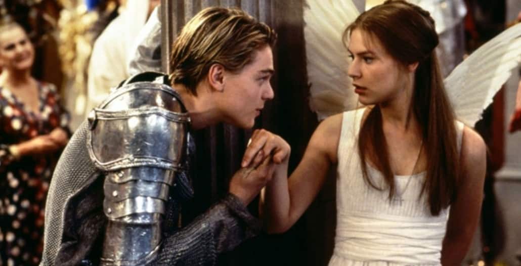 Romeo and Juliet movie starring Claire Danes and Leonardo Di Caprio in Baz Luhrmanns 1996 version