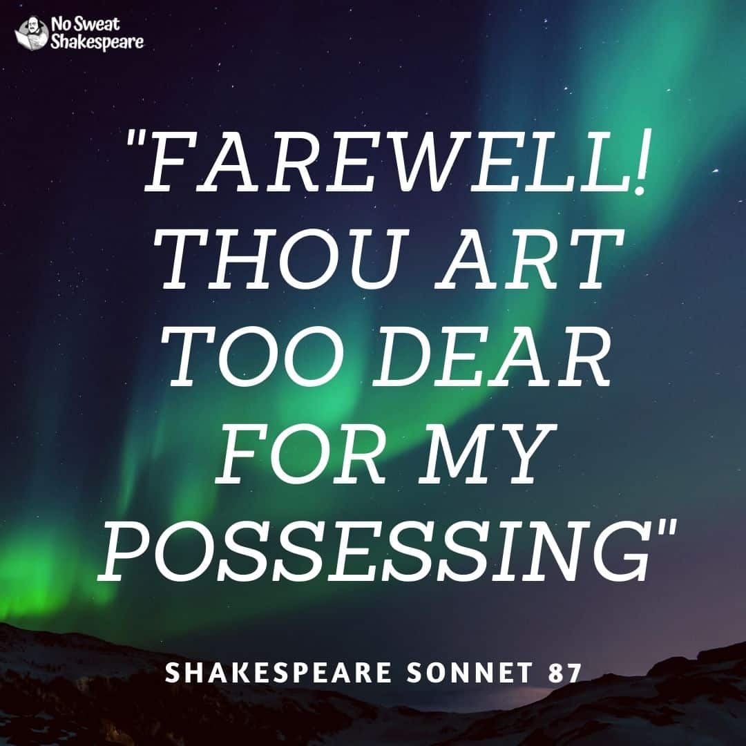 shakespeare sonnet 87 opening line